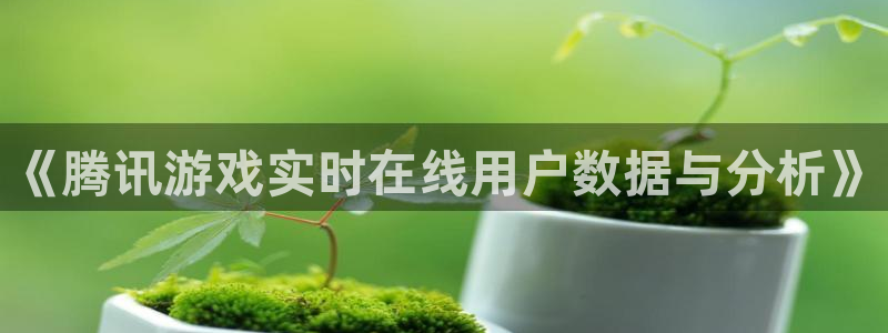 多彩娱乐代理登陆：《腾讯游戏实时在线用户数据与分析》